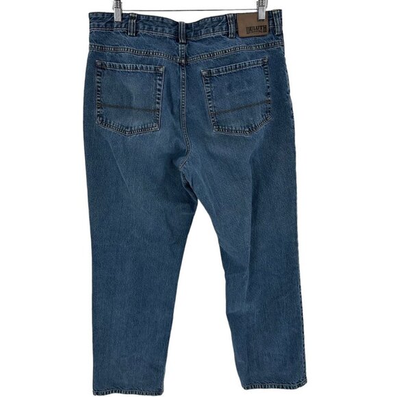 Duluth Trading Jeans‎ Straight Leg Medium Wash Work Denim Men's Size 38x32 - Picture 3 of 5